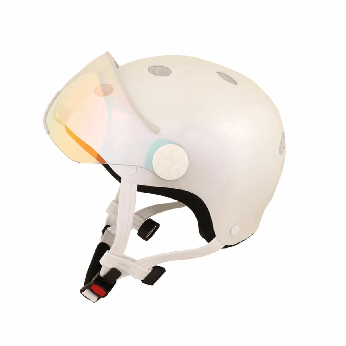 Diezz Casque City Color Visière Blanc 5 Diezz Casque City Color Visière Blanc – Image 5