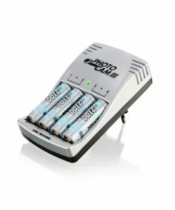 Asmann Chargeur 4 Piles Mignon AA NiMH 2100 MAh