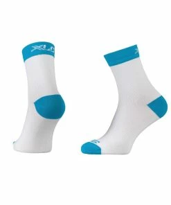 XLC Chaussettes De Compression CS-S03 Blanc Bleu
