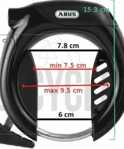 Antivol De Cadre à Clefs Pro Tectic 4960 ABUS -VTT Boutique antivol de cadre a clefs pro tectic 4960 abus full 3