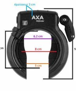 Antivol De Cadre Axa Defender Avec Chaîne Et Sacoche -VTT Boutique antivol de cadre axa defender avec chaine et sacoche full 6