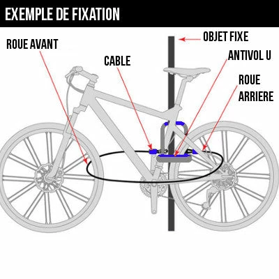 Antivol U Et Câble Avec Alarme Pour Vélo Maxi Oxford 3 Antivol U Et Câble Avec Alarme Pour Vélo Maxi Oxford – Image 3