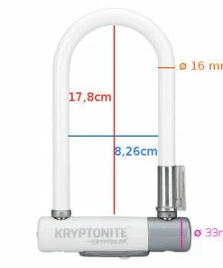 Antivol Vélo Kryptolok Mini 7 Blanc - Kryptonite -VTT Boutique antivol velo kryptolok mini 7 blanc kryptonite full 5