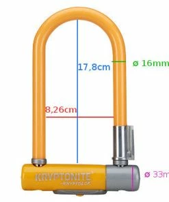 Antivol Vélo Kryptolok Mini 7 Orange - Kryptonite -VTT Boutique antivol velo kryptolok mini 7 orange kryptonite full 6