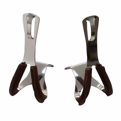 Point Cale-pieds Chromé Pour Pédale De Vélo Avec Renfort Cuir Marron 1 Point Cale-pieds Chromé Pour Pédale De Vélo Avec Renfort Cuir Marron