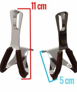 Point Cale-pieds Chromé Pour Pédale De Vélo Avec Renfort Cuir Marron 5 Point Cale-pieds Chromé Pour Pédale De Vélo Avec Renfort Cuir Marron -VTT Boutique cale pieds chrome pour pedale de velo avec renfort cuir marron full 3