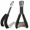 Point Cale-pieds Chromé Pour Pédale De Vélo Avec Renfort Cuir Noir