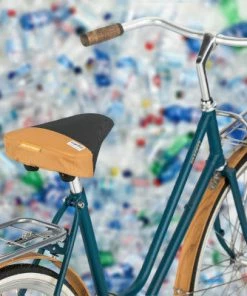 Couvre Selle Vélo En Matériau Recyclé Urban Proof Gris Jaune -VTT Boutique couvre selle velo en materiau recycle urban proof gris jaune full 4