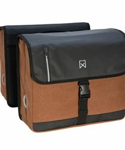 Double Sacoche D'affaire Robuste 40 L Marron Willex