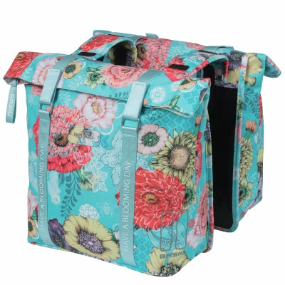Double Sacoche Vélo Porte-bagage Arrière Bleue Bloom Field Basil 1 Double Sacoche Vélo Porte-bagage Arrière Bleue Bloom Field Basil