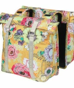 Double Sacoche Vélo Porte-bagage Arrière Jaune Bloom Field Basil