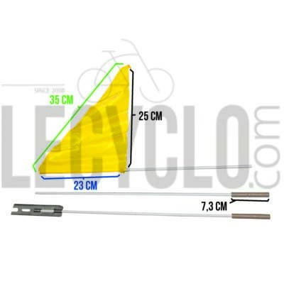 Messingschlager Drapeau De Sécurité Pour Vélo Et Remorque 2 Messingschlager Drapeau De Sécurité Pour Vélo Et Remorque – Image 2