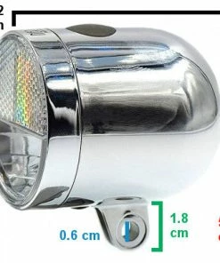 Brandless Eclairage Avant Rétro Chromé Sur Fourche De Vélo Néro -VTT Boutique eclairage avant retro chrome sur fourche de velo nero full 4