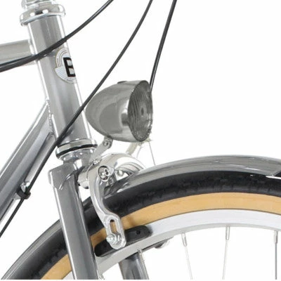 QT Cycle Eclairage Avant Vintage 3 Leds Chromé Pour Vélo 2 QT Cycle Eclairage Avant Vintage 3 Leds Chromé Pour Vélo – Image 2