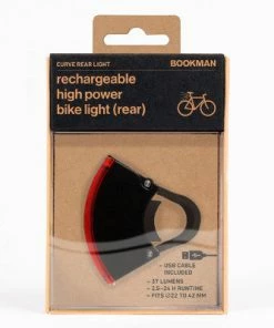 Eclairage Vélo Led Rechargeable Arrière 37 Lumens Curve Bookman 14 Eclairage Vélo Led Rechargeable Arrière 37 Lumens Curve Bookman -VTT Boutique eclairage velo led rechargeable arriere curve bookman noir full