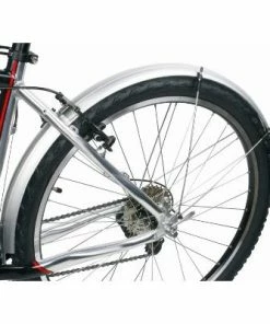 Messingschlager Paire De Garde Boue Pour Vélo 28 Pouces Avec Câble électrique - 45 Mm 8 Messingschlager Paire De Garde Boue Pour Vélo 28 Pouces Avec Câble électrique - 45 Mm -VTT Boutique garde boue argent avant et arriere pour velo 28 pouces 45 mm full 4