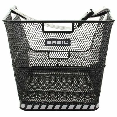 Grand Panier De Vélo Noir Sur Porte Bagage Arrière Class Basil 3 Grand Panier De Vélo Noir Sur Porte Bagage Arrière Class Basil – Image 3