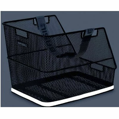 Grand Panier De Vélo Noir Sur Porte Bagage Arrière Class Basil 4 Grand Panier De Vélo Noir Sur Porte Bagage Arrière Class Basil – Image 4