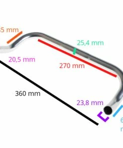 Guidon Corne De Vache Argent Bullhorn BLB 360 Mm -VTT Boutique guidon corne de vache argent bullhorn blb 360 mm full 3