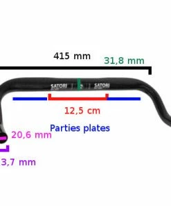 Guidon Corne De Vache Plat Pour Vélo Fixie Et Singlespeed Satori -VTT Boutique guidon corne de vache plat pour velo fixie et singlespeed satori full 5