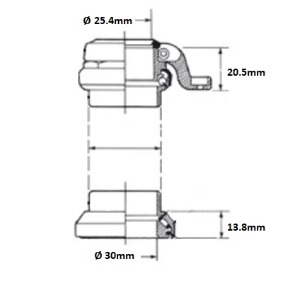 Point Jeu De Direction 1"1/8 Avec Butée De Gaine 2 Point Jeu De Direction 1"1/8 Avec Butée De Gaine – Image 2