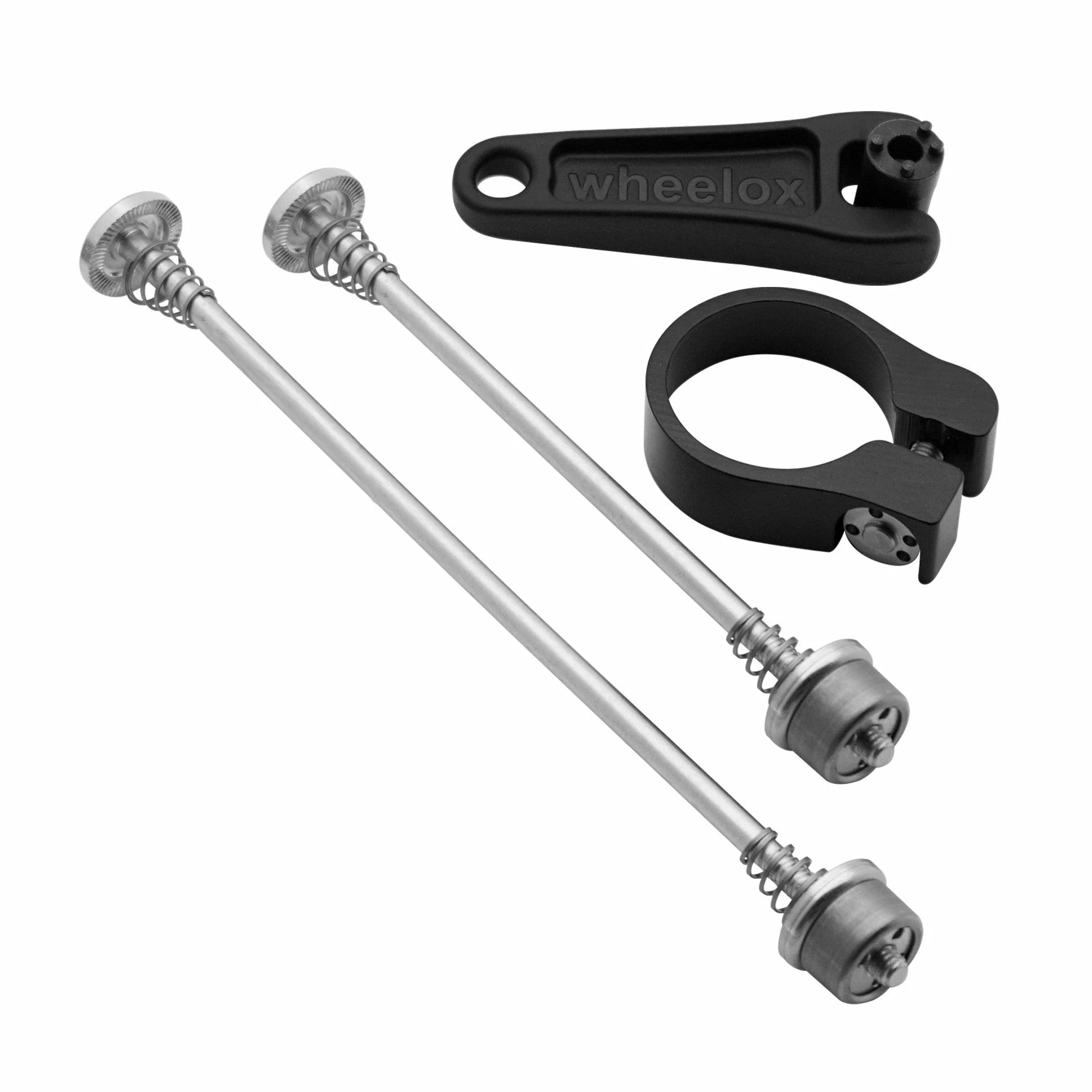 Kit Antivols Axes De Roues Vélo Et Collier De Selle 31,8 Mm Wheelox 1 Kit Antivols Axes De Roues Vélo Et Collier De Selle 31,8 Mm Wheelox