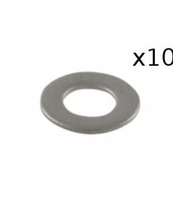 M-Wave Lot De 10 Rondelles Plates Inox
