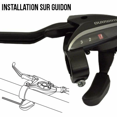 Shimano Manette De Freinage Et Dérailleur Vélo 3 Vitesses Noir 6 Shimano Manette De Freinage Et Dérailleur Vélo 3 Vitesses Noir – Image 6