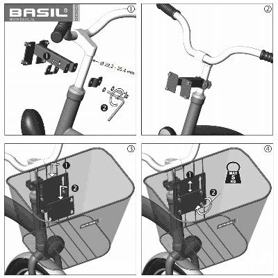 Panier Avant Fixe Pour Vélo 22 L Bremen Basil 6 Panier Avant Fixe Pour Vélo 22 L Bremen Basil – Image 6