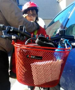 Point Panier Avant Rouge Pour Vélo Enfant -VTT Boutique panier avant rouge pour velo enfant full 4