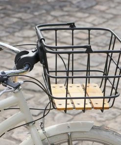 Panier Avant Pour Vélo Avec Socle En Bois Z Front Zefal -VTT Boutique panier velo avant bois zefal 6