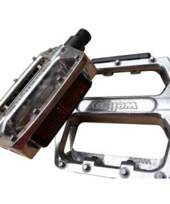 Pédales Larges Vélo BMX Et Fixie Argent 9/16 Wellgo -VTT Boutique pedales larges velo bmx et fixie argent 9 16 wellgo full 4