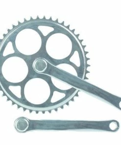 Messingschlager Pédalier De Vélo Mono-vitesse 46 Dents Vintage Pour Axe Carré