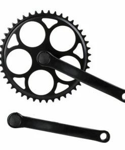 Messingschlager Pédalier Vélo Vintage Noir Singlespeed 44 Dents Pour Axe Carré