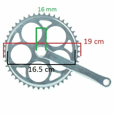 Messingschlager Pédalier Vintage Mono Plateau à Clavette 3 Messingschlager Pédalier Vintage Mono Plateau à Clavette – Image 3
