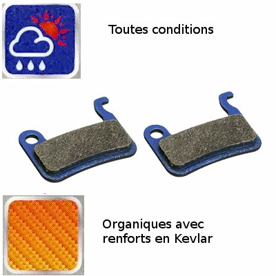 Brakco Plaquettes Organiques Kevlar Pour Frein à Disque De Vélo XTR 3 Brakco Plaquettes Organiques Kevlar Pour Frein à Disque De Vélo XTR – Image 3