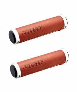 Poignées De Vélo En Cuir Véritable Brun Classic - Ritchey