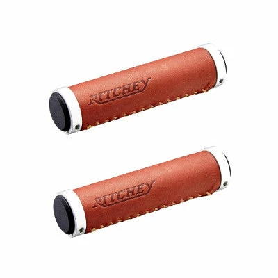 Poignées De Vélo En Cuir Véritable Brun Classic - Ritchey 1 Poignées De Vélo En Cuir Véritable Brun Classic - Ritchey
