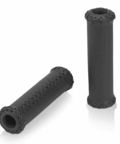 XLC Poignées De Vélo Noires En Cuir Véritable