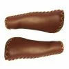 VELO Poignées Vélo Ergonomiques Imitation Cuir Marron