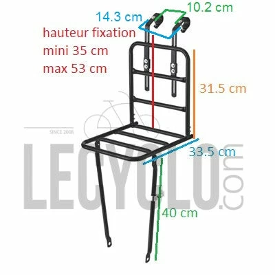 Porte Bagage Avant Large Du Vélo BASIL 3 Porte Bagage Avant Large Du Vélo BASIL – Image 3
