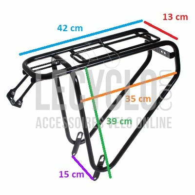 Porte Bagage Noir Charge 35 Kg Vélo Steco 3 Porte Bagage Noir Charge 35 Kg Vélo Steco – Image 3