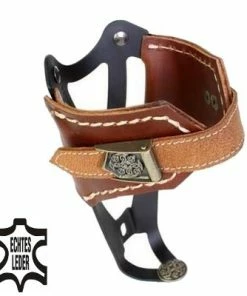 Point Porte Bidon Vintage Avec Lanière En Cuir