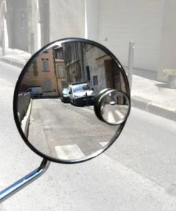 Messingschlager Rétroviseur Pour Vélo Avec Bras Long Et Grand Miroir 105 Mm -VTT Boutique retroviseur pour velo avec bras long et grand miroir 105 mm full 4