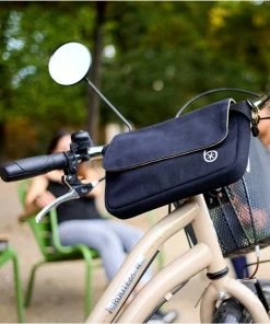 Sacoche De Guidon Convertible Sac Bandoulière Lulu Badawin -VTT Boutique sac de guidon velo lulu badawin noir 2