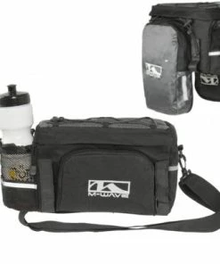 M-Wave Sacoche Avec Extensions Sur Porte Bagage Vélo Auto Agrippante