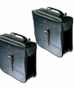 Sacoche Double De Vélo Rétro Noire Sporfabric