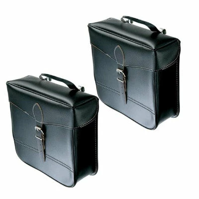 Sacoche Double De Vélo Rétro Noire Sporfabric 1 Sacoche Double De Vélo Rétro Noire Sporfabric