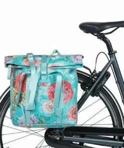 Sacoche Vélo Arrière Shopper Basil Bloom Field Bleu Ciel 20L -VTT Boutique sacoche velo arriere shopper basil bloom field bleu ciel 20l full 4