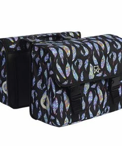 Sacoche Vélo Double Aux Motifs Fleurs Feather Shopper Willex
